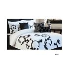 Black White Comforter And Elegant Queen Set Bedroom Decor Soft Pillows Shams 709517461945