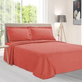 81523541 Blue Nile Mills Bedspread Set Cotton Matelasse Paisley Coral Full