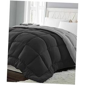 130412 Blue Ridge Home Fashion Comforter Breathable Microfiber Duvet Insert Summer King Black/platinum