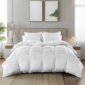124006 Blue Ridge Home Fashions Luxury 1000 Thread Count Pima Cotton Down Alternative Comforter-year Round A