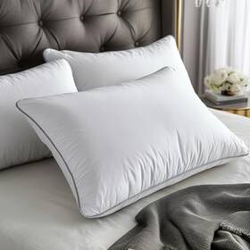251502 Blue Ridge Home Fashions Hotel Grand Goose Down Fiber Pillow King Size 100% Cotton Pack Of 1 White