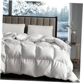 Blue Ridge Home Fashions 788904922108 White Goose Down Fiber Comforter Queen Fluffy Full/queen Extra Warmth