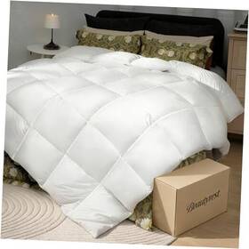 Br003015 Blue Ridge Home Fashions Beautyrest Goose Down Fiber Comforters Queen Size Full/queen All Season/white