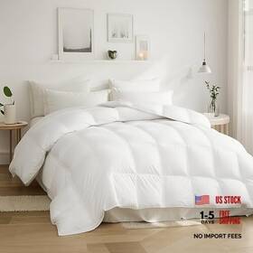 Br003016 Blue Ridge Home Fashions Goose Down Fiber Comforters Size All Season Luxury King Season/white