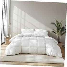Br003021 Blue Ridge Home Fashions Luxury White Goose Feather Down Fiber Comforter Size King White/extra Warmth