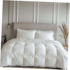 Br050003-vc Blue Ridge Home Fashions White Feather And Down Comforter King Size Ultra-soft All Season