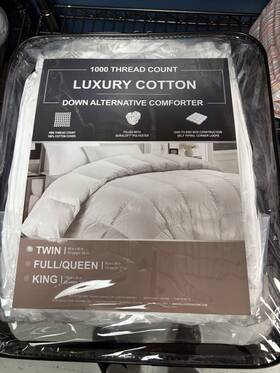 Dac-12 Blue Ridge Home Fashions Cotton Down Alternative Comforter King White 1000tc