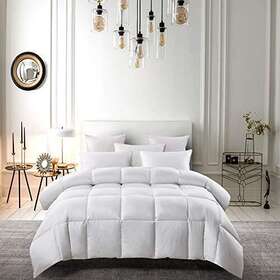 Se010214 Blue Ridge Home Fashions Feather Down Comforter Size -s Warmth 300 Thread Count White Twin All Season
