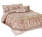 Bm-6439 Tache Home Fashion Pc Warm Decorative Beige Roses Sequin Ruffled