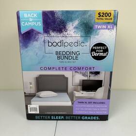 Campus8 Bodipedic 810115755395 Bedding Bundle Twin Xl Bed Set Complete Comfort Back To