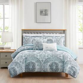Boho Living 646760619238 Comforter Set Picadilly Twin Size Bedding 4 Piece Includes Reversible