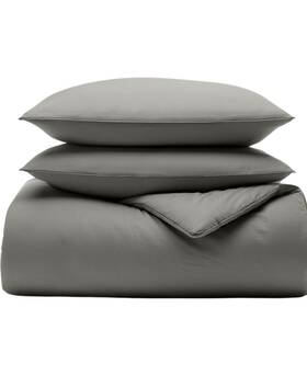 81000068875 Boll & Branch New And Stone Organic Cotton Comforter/sham Set Size King/cal.king