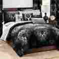Bone Collector Comforter Sham Set Queen Black Grey 730733123829