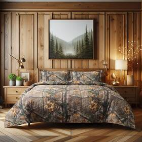 07176100984ac Boston Linen Company Realtree Xtra Camo Twin Comforter Set 2 Piece Polycotton