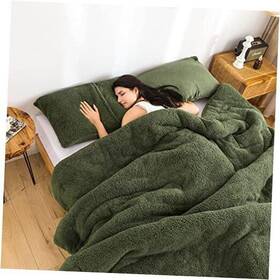 Bz002 Boyee Co Ltd. Twin Size Comforter Reversible Sherpa Twin/twin Xl Dark Olive Green