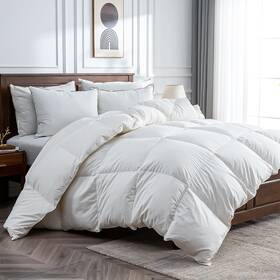 Bpc 445054926952 Lightweight Goose Feather Down Fiber Comforter Full/queen Size 750 Fill Pow