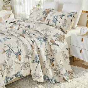 5841546152 Brandream Bird Bedding King American Country Style Comforter Set Size 100% Cotton