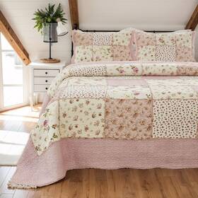 B0f43xs3rg Brandream King Quilt Set 100 Cotton Handcrafted Patchwork Quilts Rose Floral