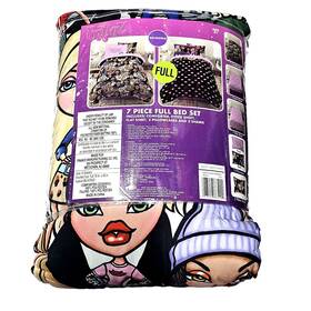 Bratz 073558865209 Full 7 Piece Bed Set Comforter Sheets Pillows 2 Shams Reversible