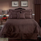 Braxton Veratex Full Chocolate Comforter 4 Pc Set Chenille Yarn Faux Silk New 736425483561 736425483400