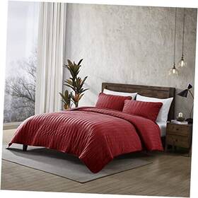 Brielle 807000225590 Premium Heavy Velvet Quilt Set With Cotton Backing King Burgundy