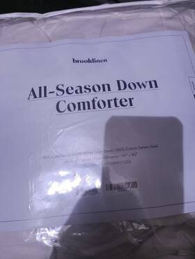 Brooklinen 840302713099 All-season Down Comforter - Full/queen Quehypoallergenic White 90