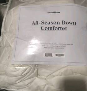 Brooklinen 840302713129 All-season Down Comforter King/cal.king Hypoallergenic Cream