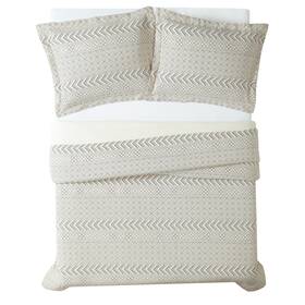 Brooklyn Loom 783048126887 Chase Comforter Set Cream/black King