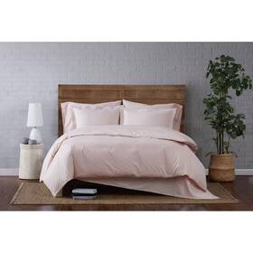 79534801 Brooklyn Loom 2pc Twin Classic Cotton Duvet Set Blush -