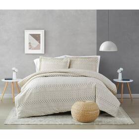 80342653 Brooklyn Loom Twin/twin Xl 2pc Chase Comforter Cream/black - Cotton