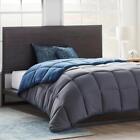 Bs70kknvgrmico Brookside Comforter King Size 70-thread Count Down Alternative Fill Navy Grey