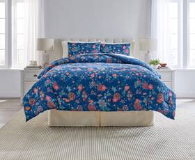 Brylanehome 195844535228 Embroidered Printed 3 Piece Comforter Set - King Navy