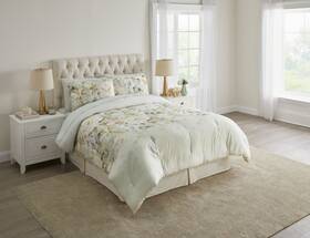 Brylanehome 195844879742 Lyocell Cotton Peony Garden Comforter Set - Queen Green