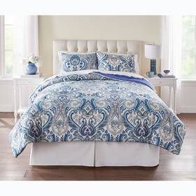 Brylanehome 196392384351 Bh Studio 3 Piece Microfiber Comforter Set - King Blue