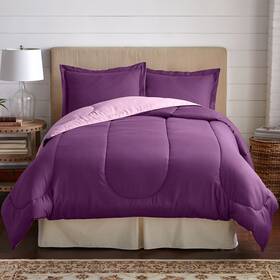 Brylanehome 196392427096 Bh Studio Reversible Comforter - Twin Plum Dusty Lavender