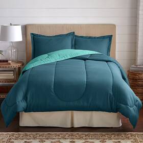 Brylanehome 196392431765 Bh Studio Reversible Comforter - Twin Peacock Turquoise