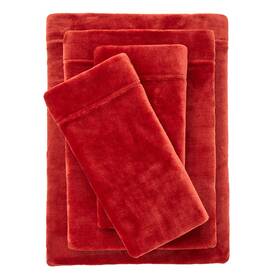 Brylanehome 196438265132 Bh Studio 4 Piece Microfleece Sheet Set - Twin Paprika