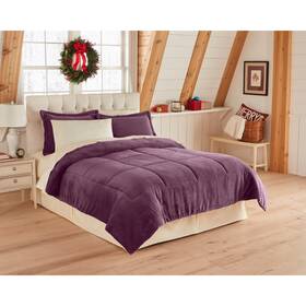 Brylanehome 196438265965 Bh Studio Microfleece Comforter - King Eggplant