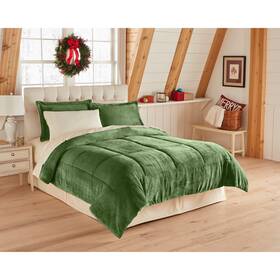 Brylanehome 196438267181 Bh Studio Microfleece Comforter - Twin Alpine Green