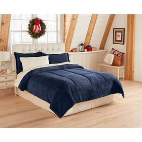 Brylanehome 196438268058 Bh Studio Microfleece Comforter - Full Sapphire