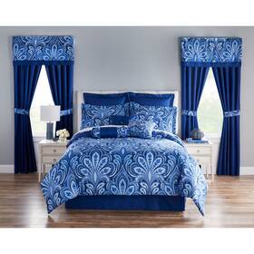 Brylanehome 196438332438 James 20 Piece Comforter Set - Full Blue