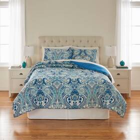 Brylanehome 196438665703 Bh Studio 3 Piece Microfiber Comforter Set - King Peacock