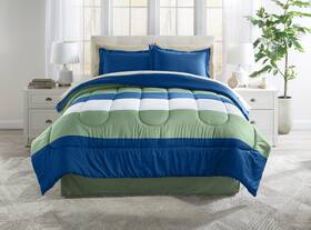 Brylanehome 199099031580 Bh Studio Reversible Comforter - Twin Navy Sage
