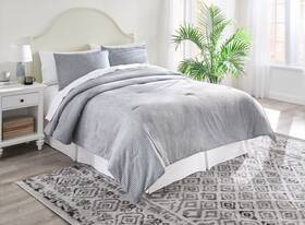Brylanehome 199099035793 Corduroy Comforter 3-pc Set - King Gray