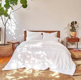 Buffy 850040653571 Breeze Comforter King/calking White Lyocell Duvet Insert Summer New