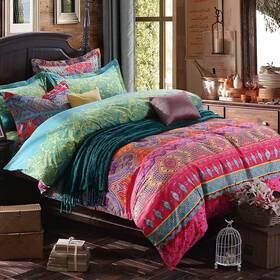 La0411-hdhp-k Bupird King Size Soft Chic Boho Comforter Set 3 Pieces Lightweight Exotic Yellow Ora