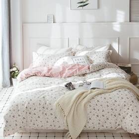 La0411-nxhqbz-f Bupird Floral Comforters Full Size 3 Pieces Soft Cute Bedding Comforte