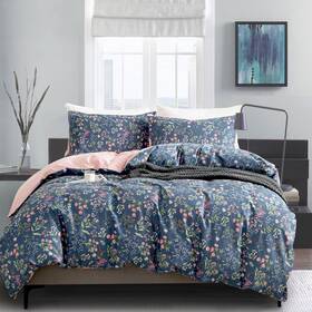 La0411-yqcl-q Bupird Floral Queen Comforter Set Soft Cotton 90 Inch X90 Floral-11