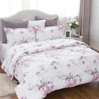 Busa801b2cw1fq Bedsure Designs Pc Comforter Shams Set Pink Rose Floral Down