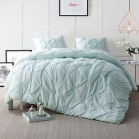 Byb Hint Of Mint Pin Tuck Comforter Set Green Queen